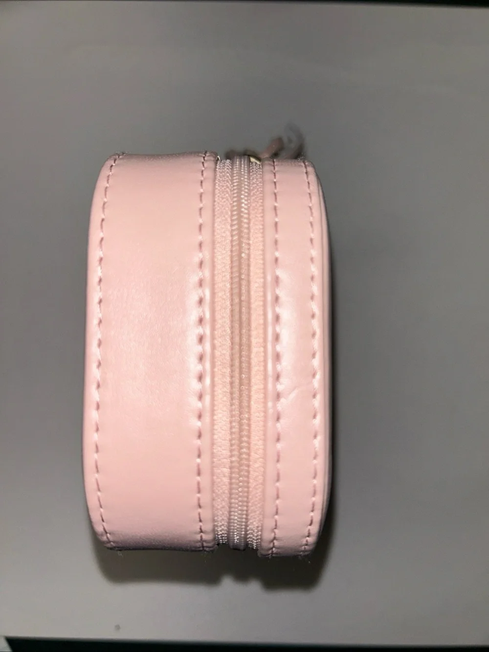 Rachel Zoe Pink Faux Leather Travel Jewelry Case Floral Embroidery Tassel Zipper